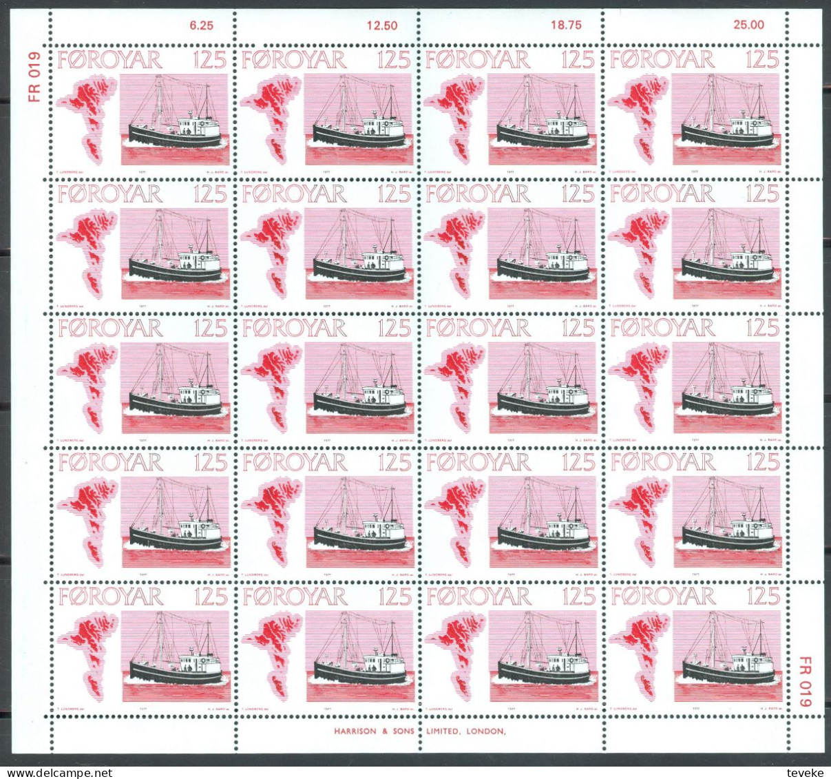 FAEROËR 1977 - MiNr. 24/27 KB - **/MNH - Fisching Vessels - Ships - Féroé (Iles)