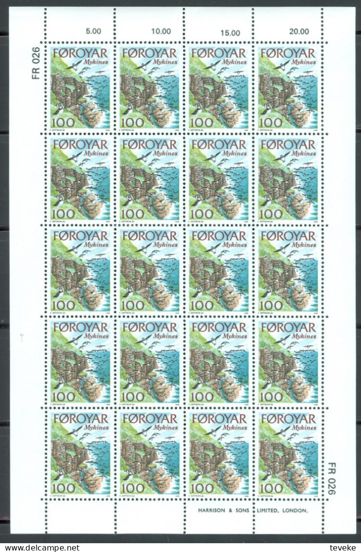 FAEROËR 1978 - MiNr. 31/35 KB - **/MNH -  Mykines Island - Islas Faeroes