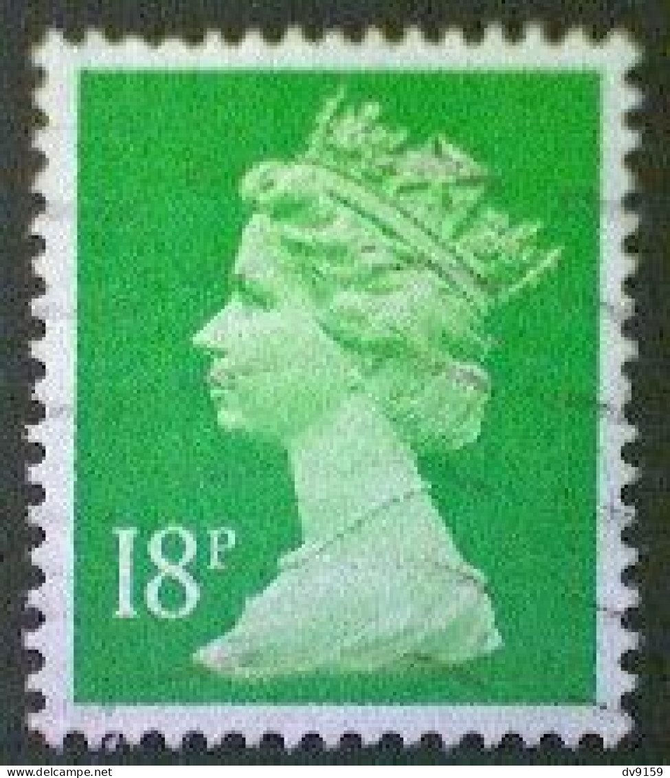 Great Britain, Scott #MH104, Used(o), 1991, Machin: Queen Elizabeth II, 18p, Light Green - Machin-Ausgaben
