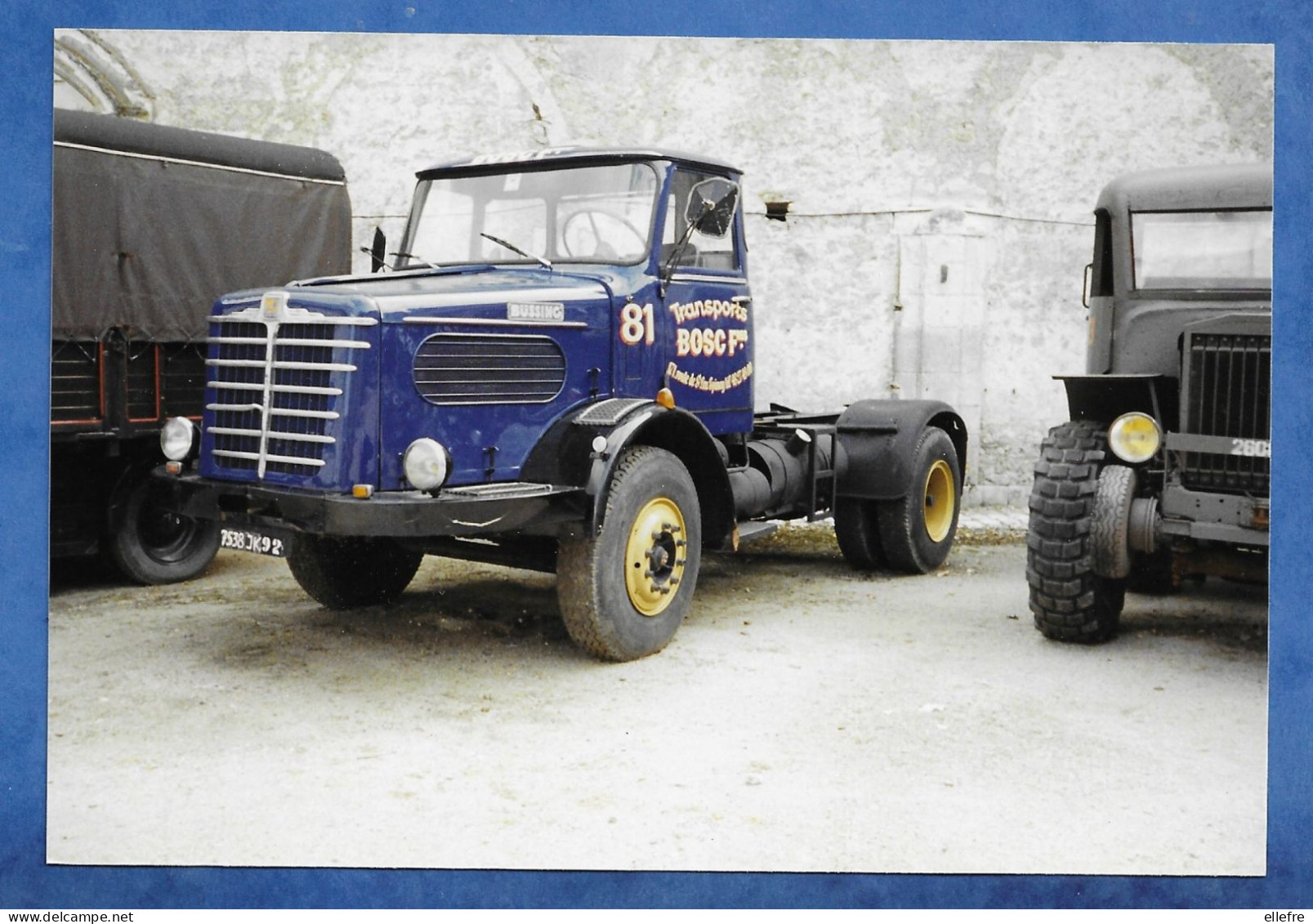 Photo  Ancien Camion Poids Lourds TRACTEUR SEUL De Marque Bussing AG ( MAN ) Transports BOSCF 92 - Non Classés