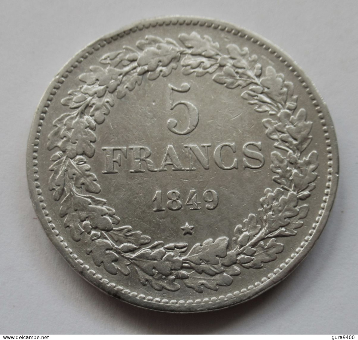 Belgique 5 Francs 1849 - 5 Frank