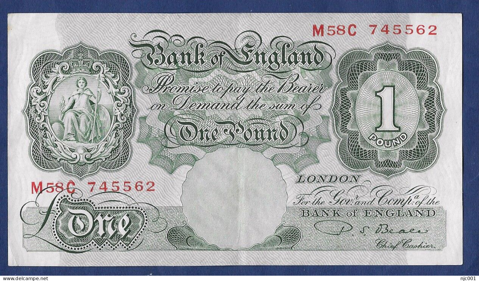 Beale 1 Pound Banknote M58C - 1 Pond