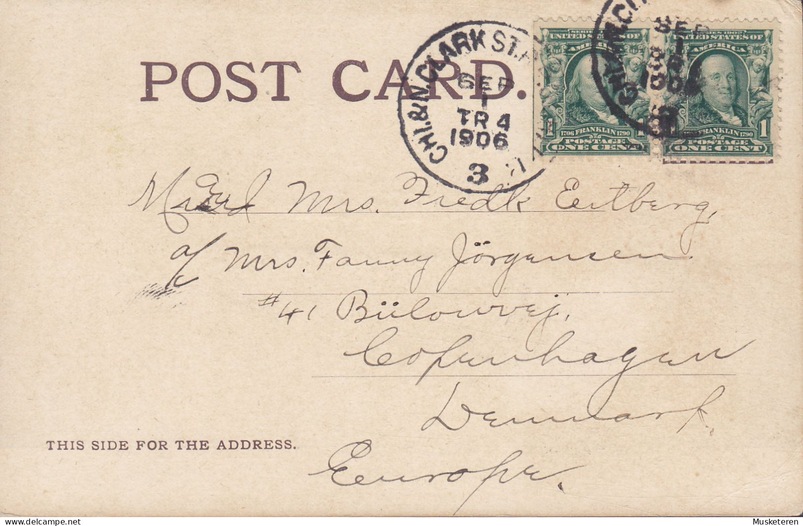 United States PPC Typical Summer Residence, Lake Geneva (Near Chicago) J.J. Mitchell's Villa CHI. & N. CLARKST. A. 1906 - Covers & Documents