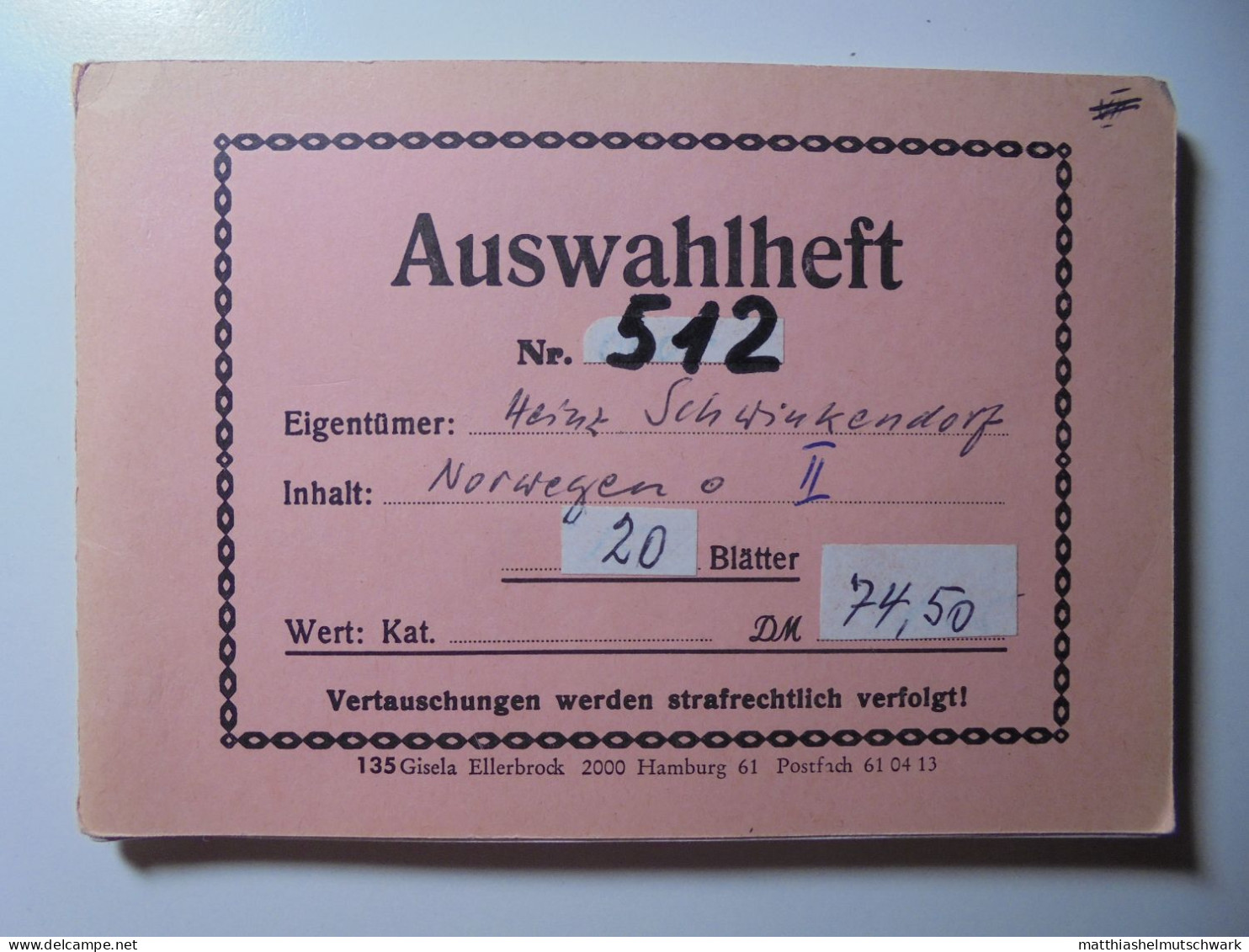 Auswahlheft Nr. 512 20 Blätter 186 Briefmarken  Norwegen Ca. 1962-1983/Mi Nr. 479x-877 Einschließlich 1 - Collections