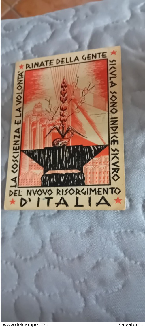 CARTOLINA COMMEMORATIVA DELL'AUTONOMIA SICILIANA- VIAGGIATA 1951 - Werbepostkarten