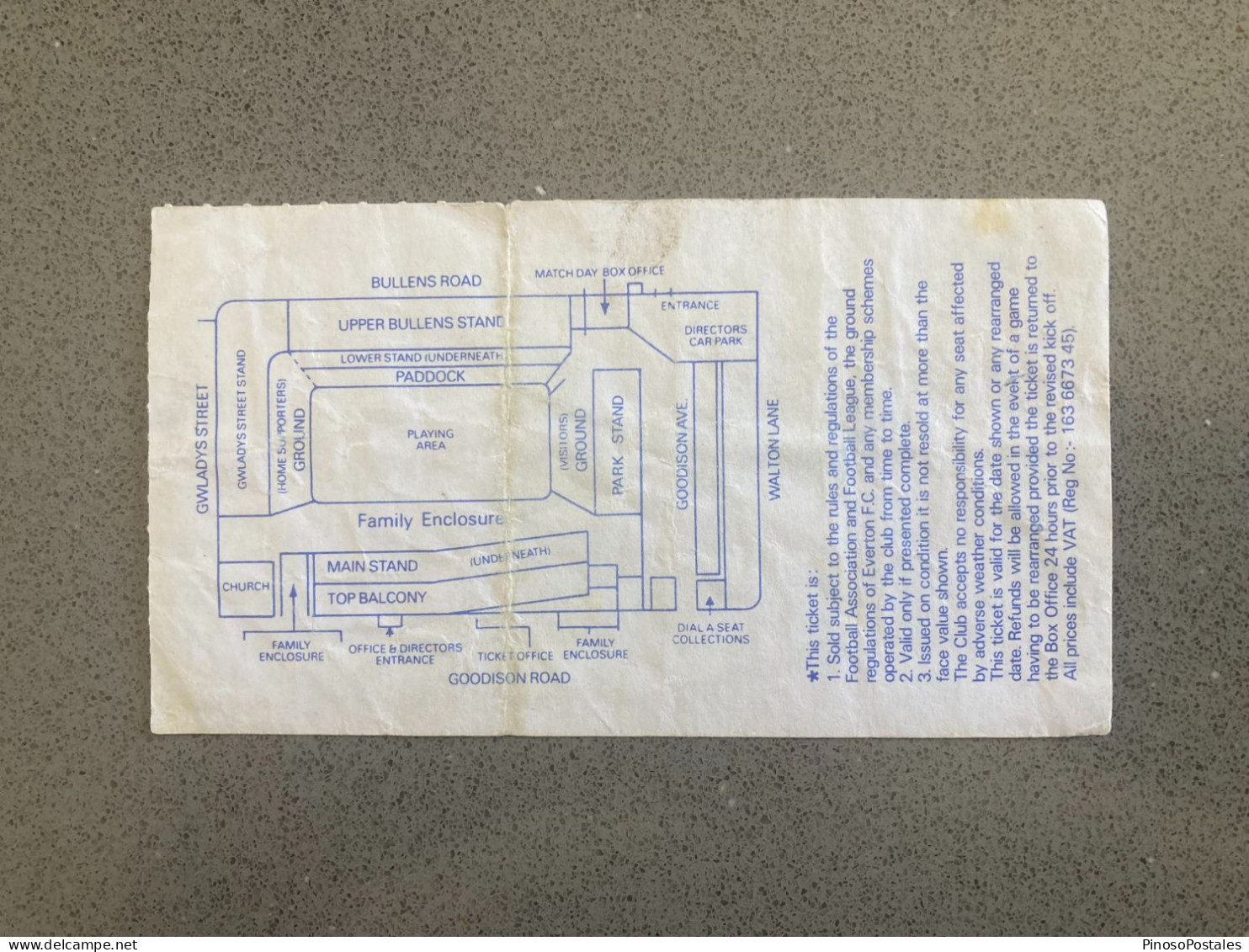 Everton V Liverpool 1989-90 Match Ticket - Tickets D'entrée