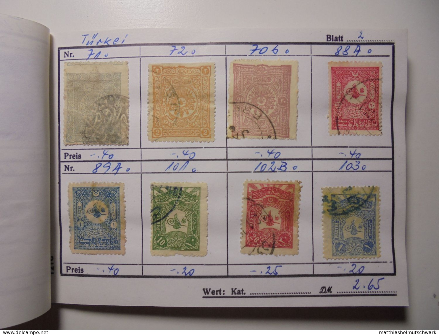 Auswahlheft Nr. 518 20 Blätter 161 Briefmarken X Türkei 1876-1931/Mi Nr. 27 X-956, Unvollständig Ca. € 1 - Ongebruikt