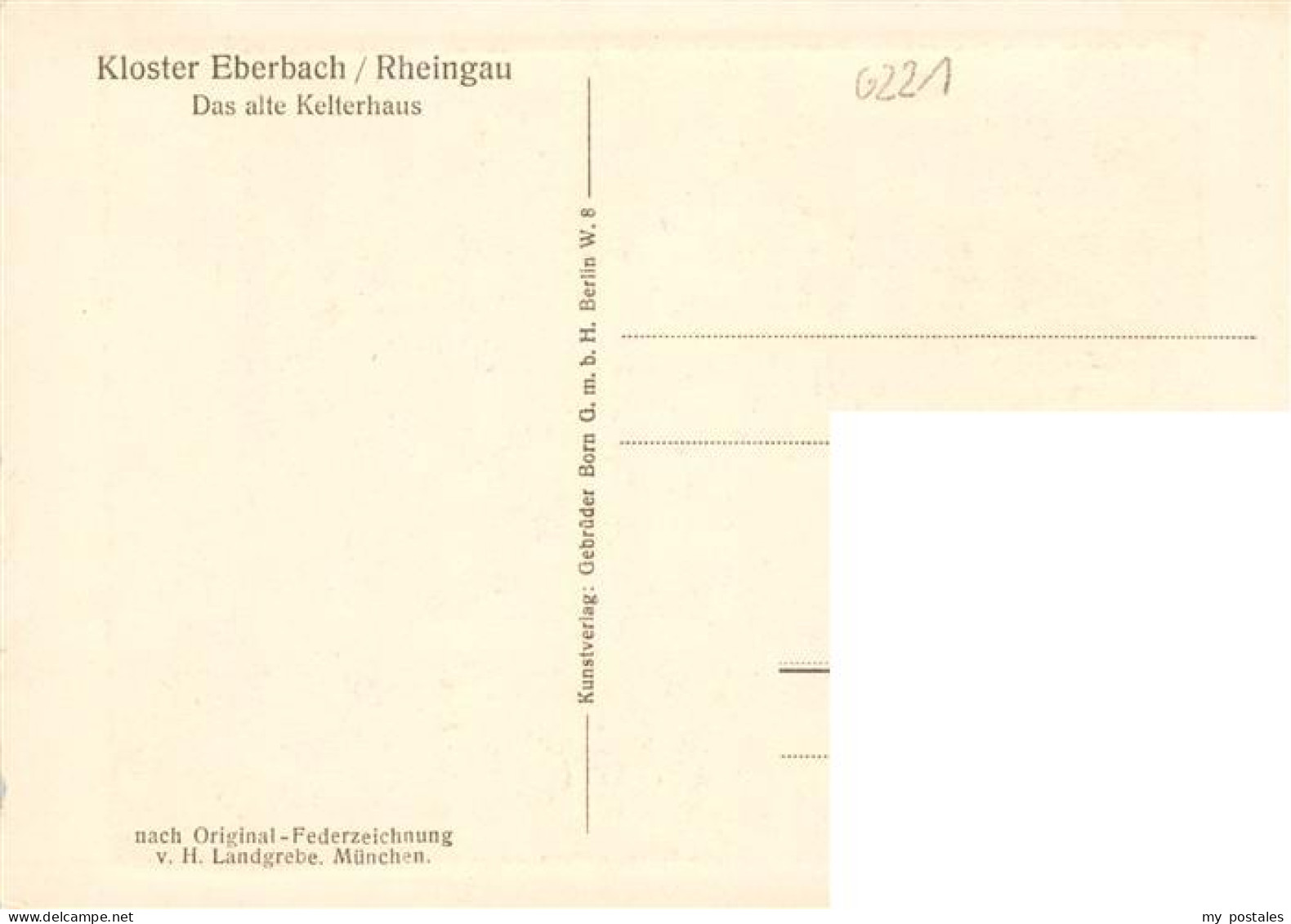 73935951 Eberbach_Rheingau_Eltville Kloster Eberbach Inneres Zeichnung - Eltville