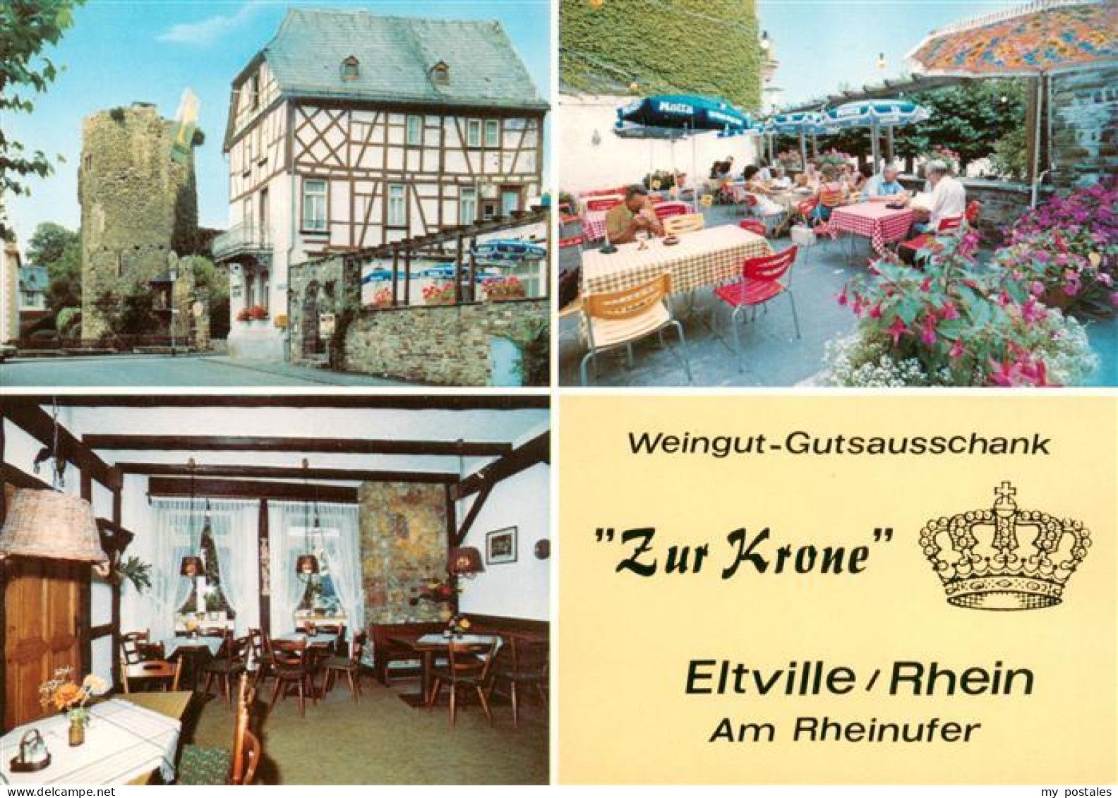 73935939 Eltville_Rhein Weingut Gutsausschank Zur Krone Gaststube Terrasse - Eltville