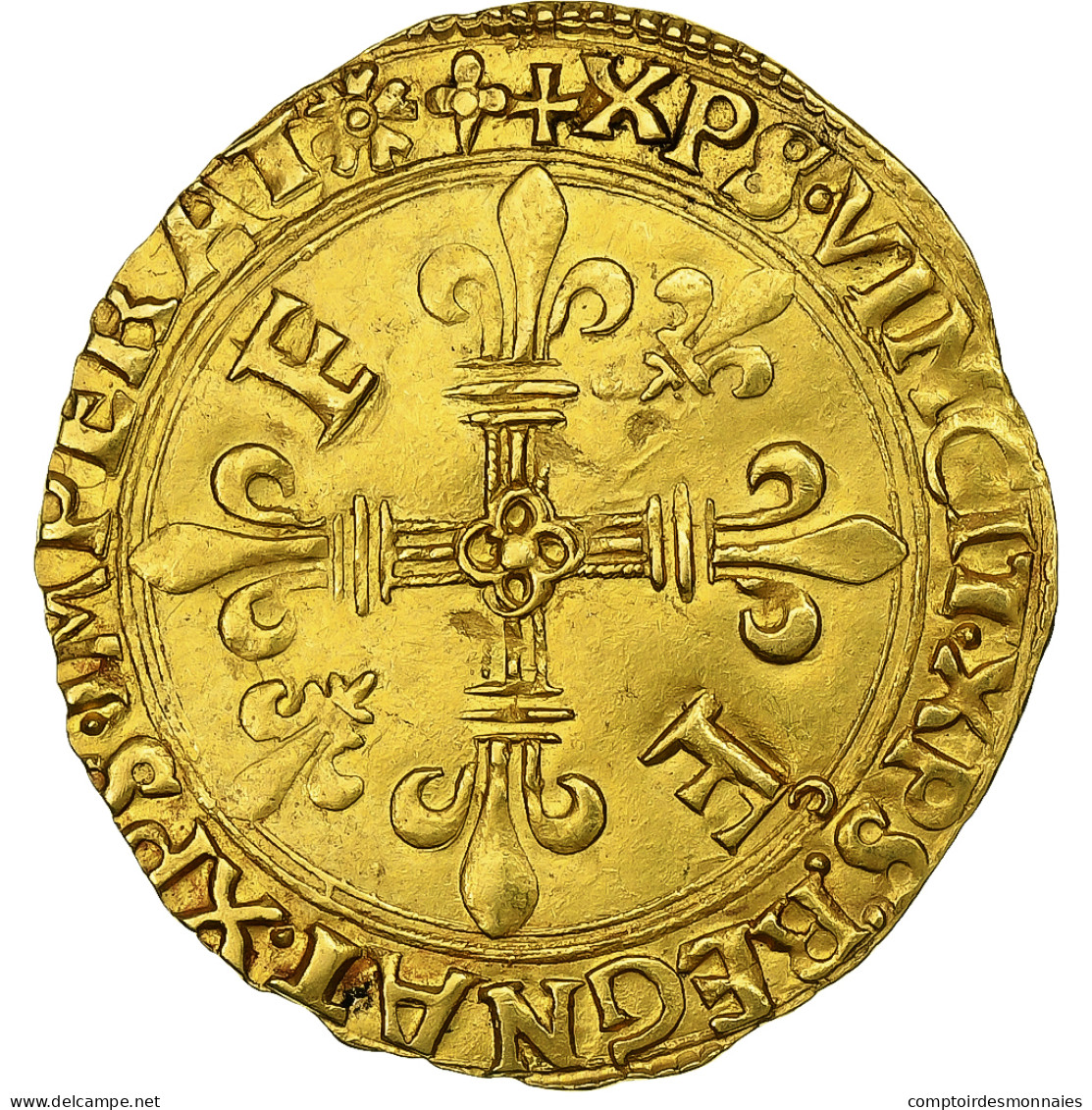 France, François Ier, Écu D'or Au Soleil, Après 1519, Lyon, Or, TTB+ - 1515-1547 Francesco I