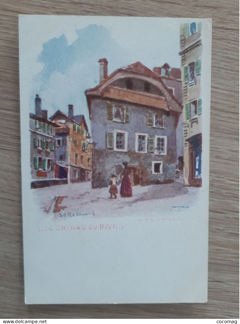 SUISSE LAUSANNE RUE CHENEAU DU BOURG  CHROMOGRAVURE MAURICE REYMOND JJ REDMOND - Other & Unclassified