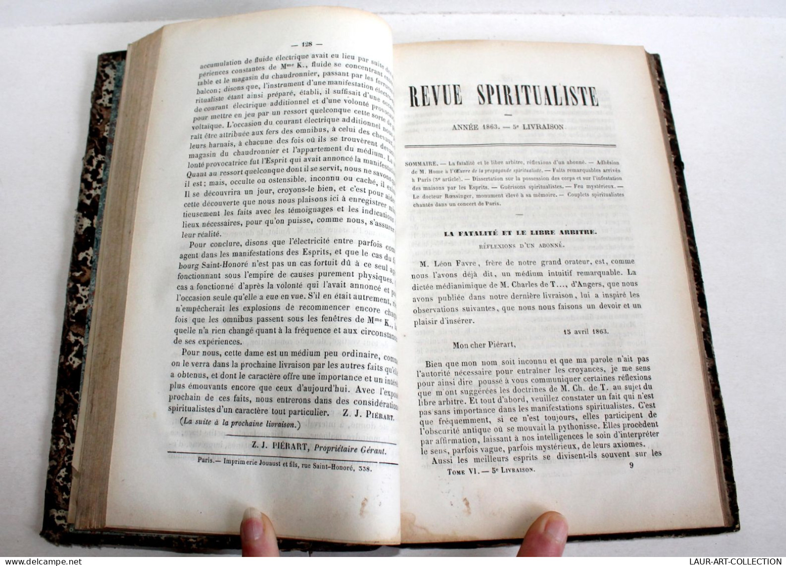 REVUE SPIRITUALISTE, ETUDE FACULTÉS DE L'AME DEMONSTRATION DE L'IMMORTALITÉ 1863 / ANCIEN LIVRE XIXe SIECLE (2603.76) - Religione