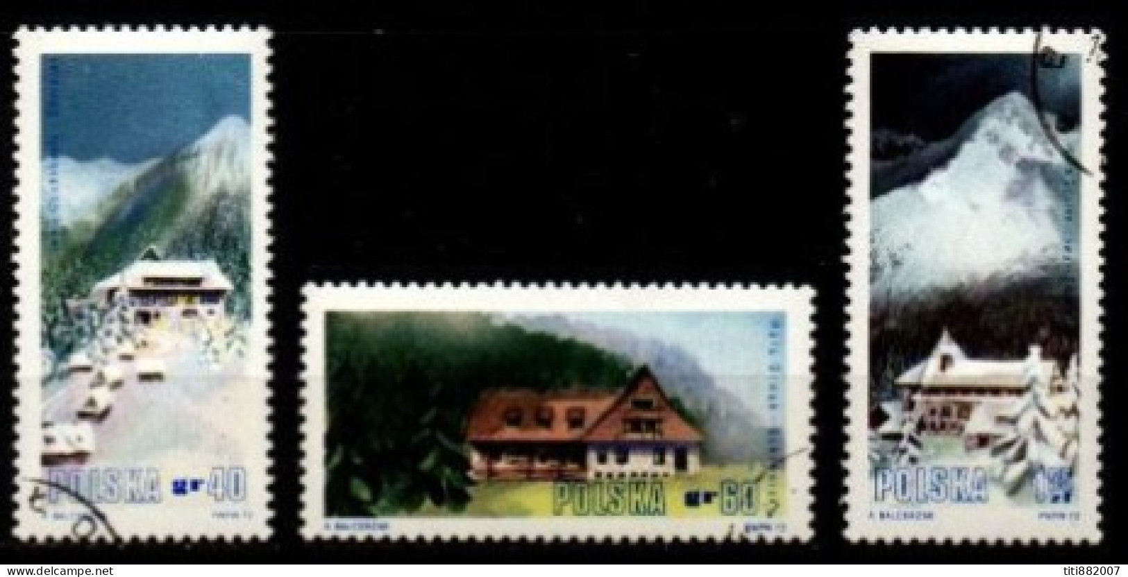 POLOGNE   -   1972 .  Y&T N° 2050 à 2052 Oblitérés .  Tourisme à La Montagne - Used Stamps