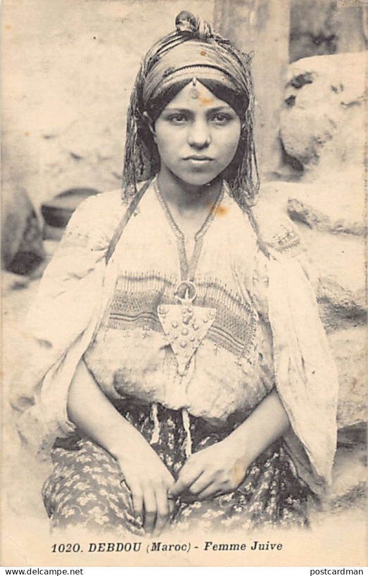 JUDAICA - Maroc - DEBDOU - Femme Juive - Ed. N. Boumendil (Sidi Bel Abbès) 1020 - Judaisme