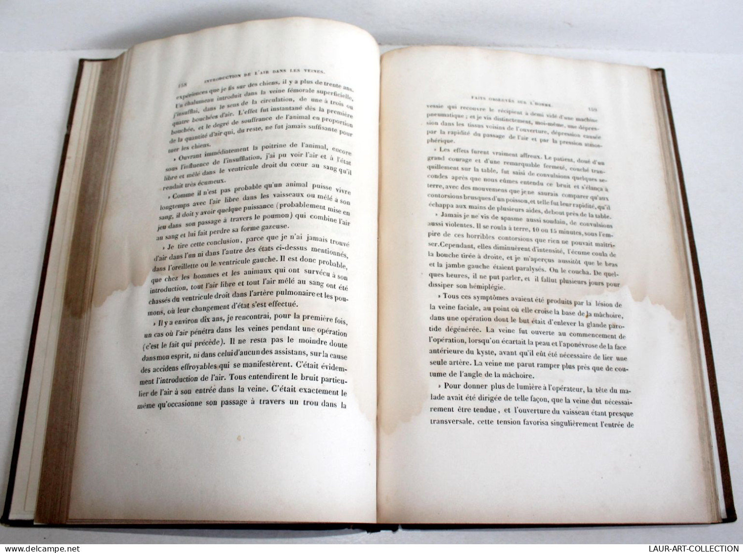 RECHERCHES SUR L'INTRODUCTION ACCIDENTELLE DE L'AIR DANS LES VEINES AMUSSAT 1839 / ANCIEN LIVRE XIXe SIECLE (2603.79) - Salud