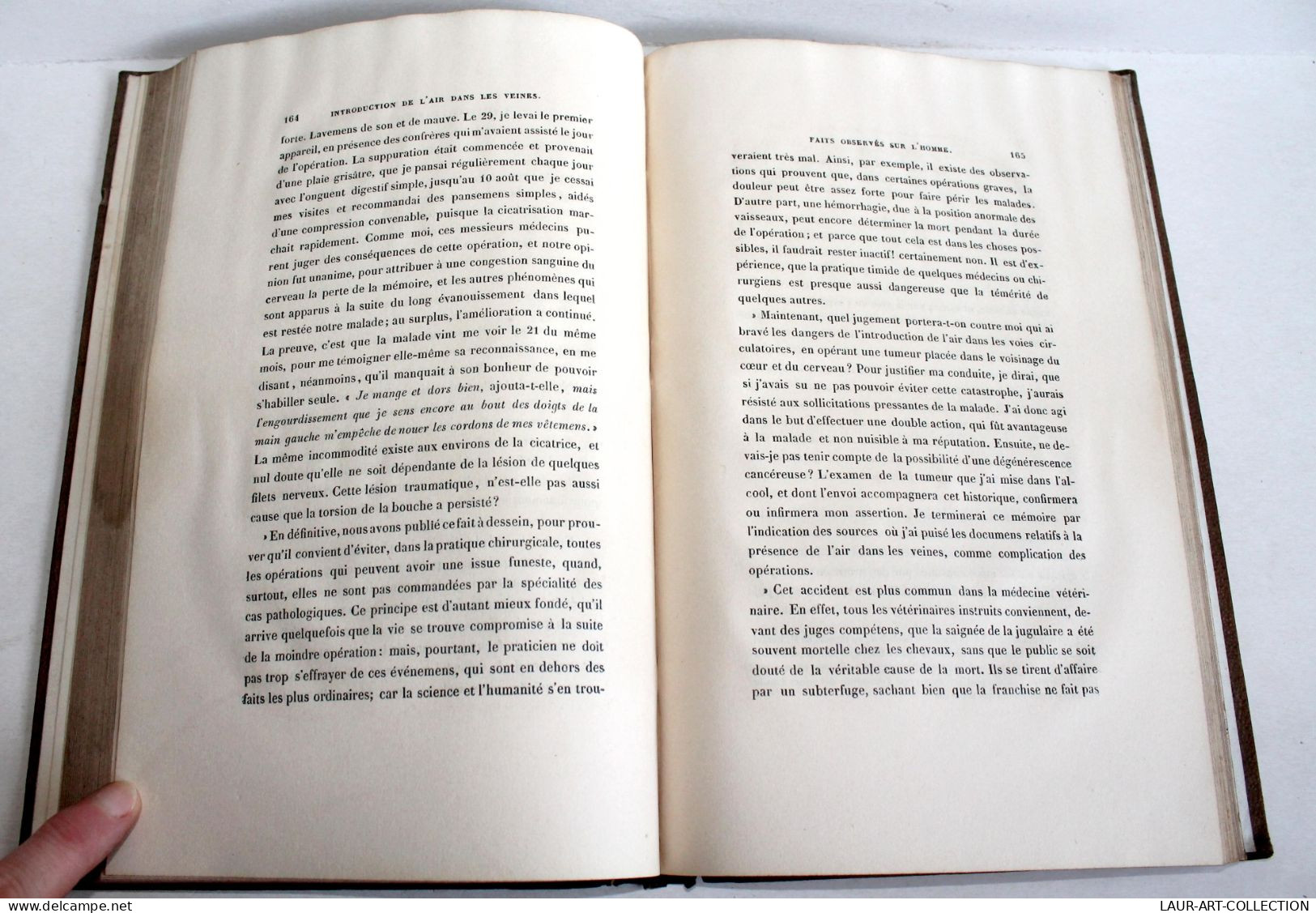 RECHERCHES SUR L'INTRODUCTION ACCIDENTELLE DE L'AIR DANS LES VEINES AMUSSAT 1839 / ANCIEN LIVRE XIXe SIECLE (2603.79) - Salute