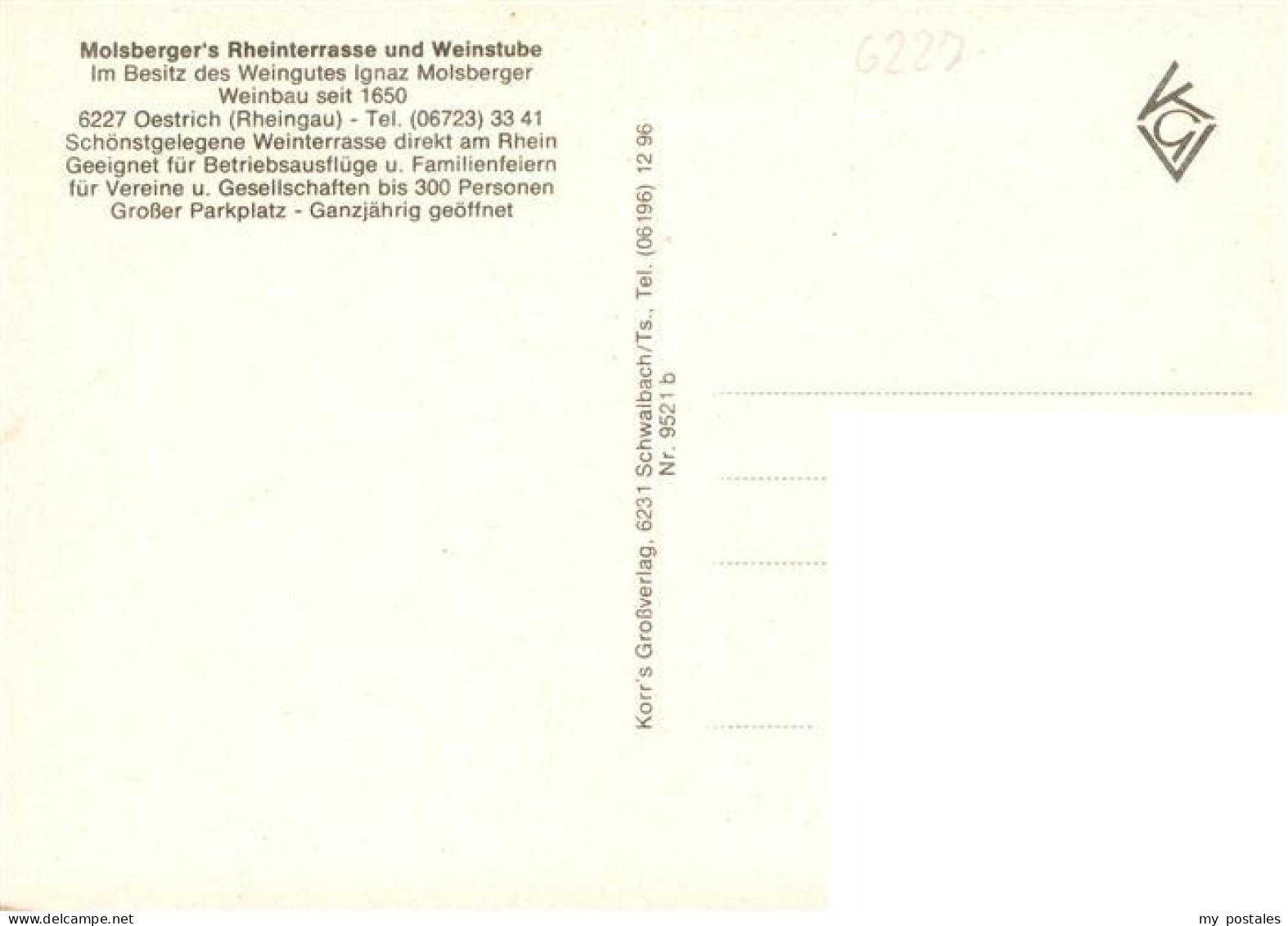 73935838 Oestrich-Winkel Rheinterrasse Molsberger Gastraeume - Oestrich-Winkel