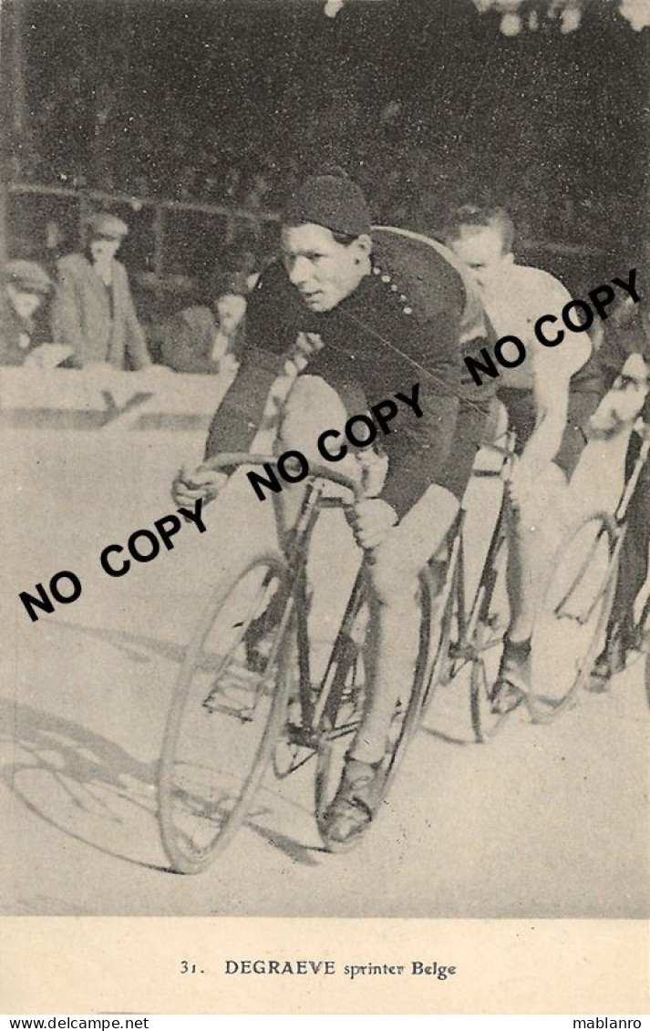 CARTE CYCLISME DEGRAEVE SPRINTER BELGE - Ciclismo