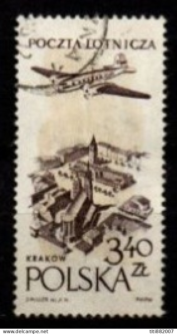 POLOGNE   -   Aéro  -  1957 .  Y&T N° 43 Oblitéré  .Avion - Oblitérés