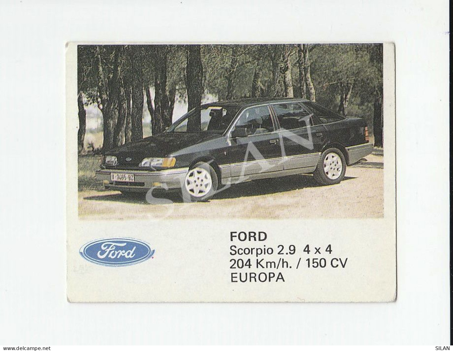 Cromo Año 1988 Auto 2000 FORD SCORPIO 2.9 - Voitures