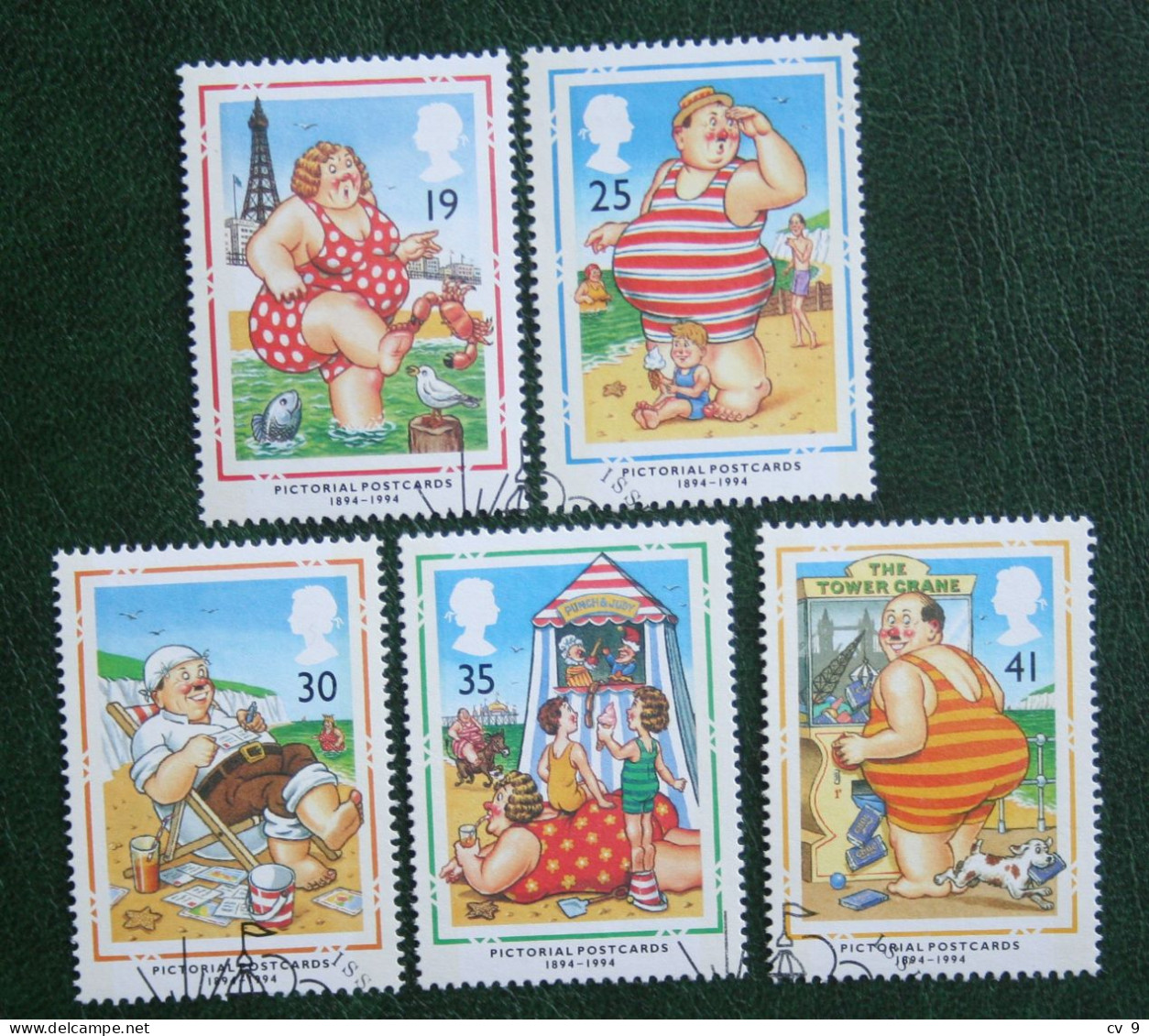 BRITISH PICTURE CARDS Cartoon Comics (Mi 1508-1512) 1994 Used Gebruikt Oblitere ENGLAND GRANDE-BRETAGNE GB GREAT BRITAIN - Gebraucht