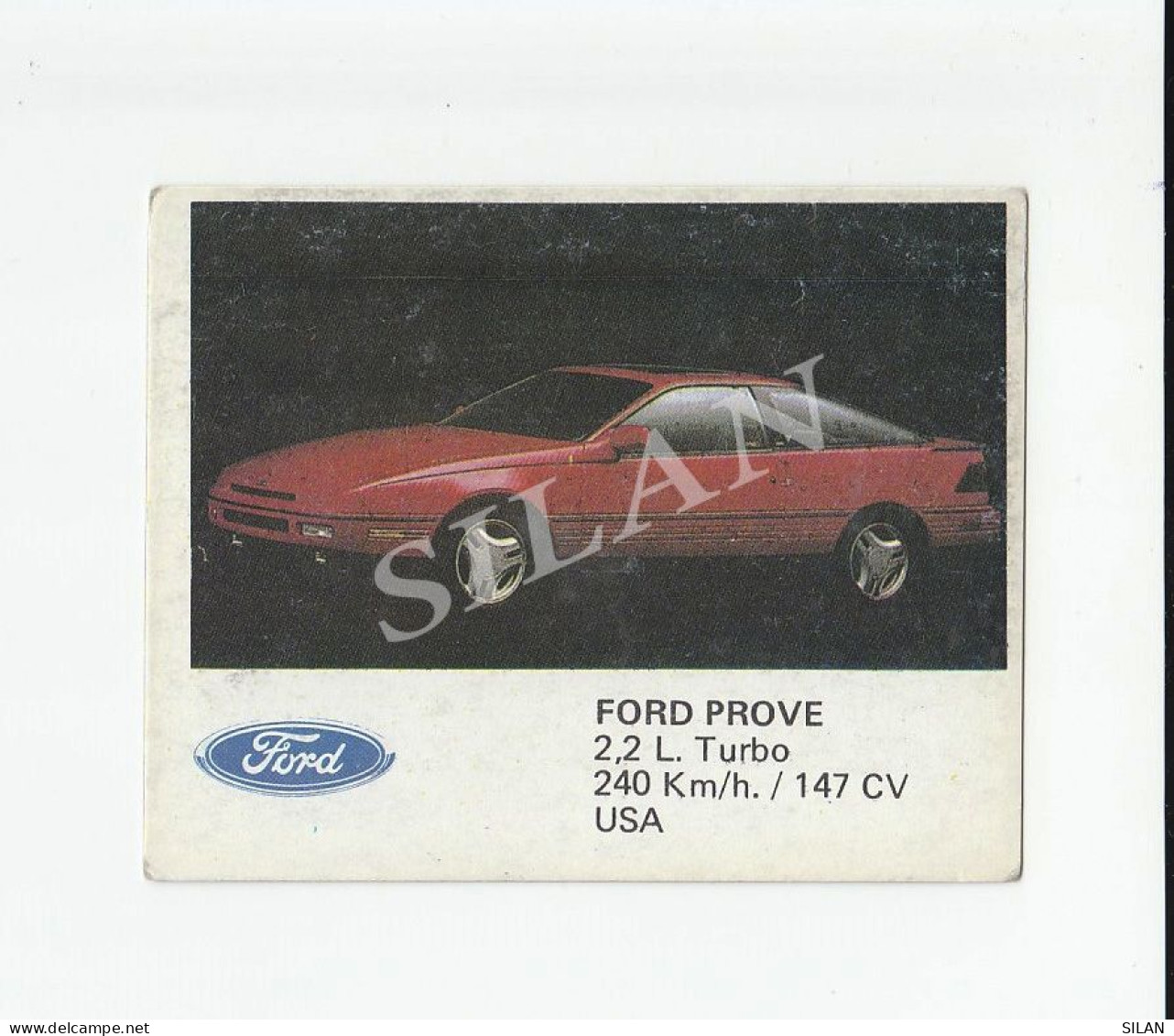 Cromo Año 1988 Auto 2000 FORD PROBE - Voitures