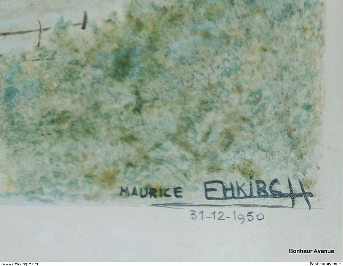 Joli Tableau Signé Maurice Ehkirch Et Daté Du 31/12/1950 - Sonstige & Ohne Zuordnung