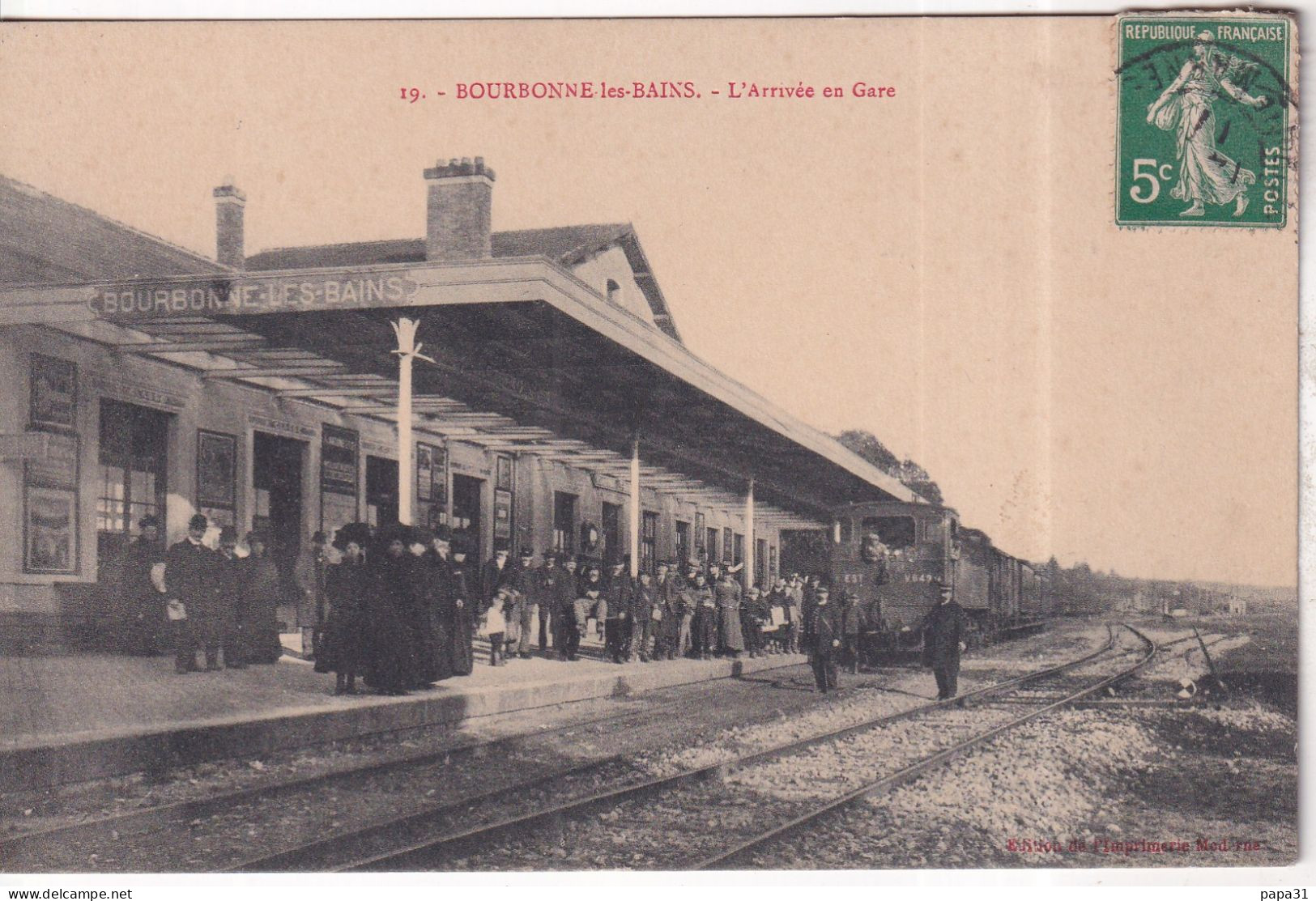 BOURBONNE-les-BAINS - L'arrivée En Gare - Bourbonne Les Bains