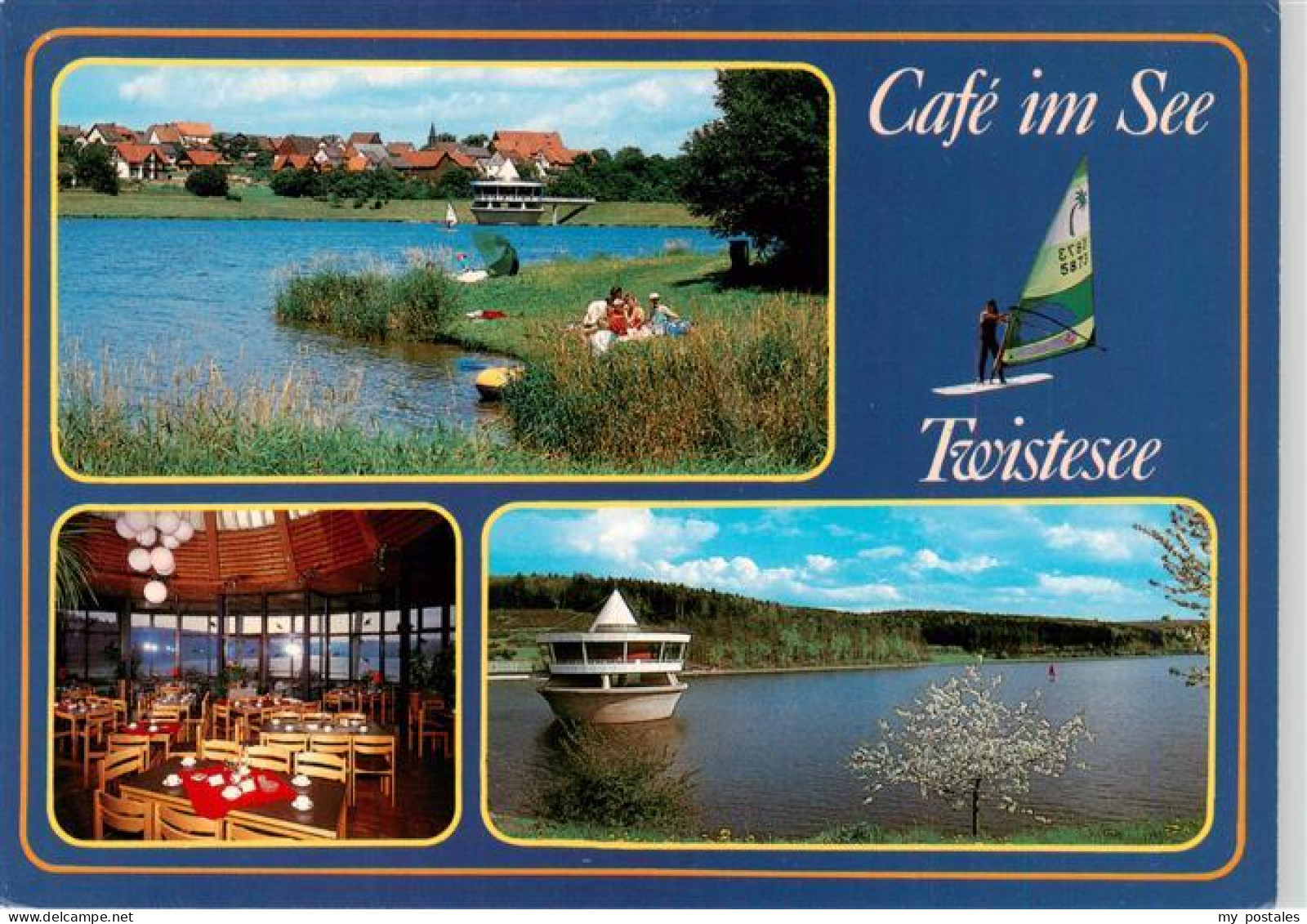 73935673 Wetterburg Cafe Im See Am Twistsee Gastraum Panorama - Bad Arolsen