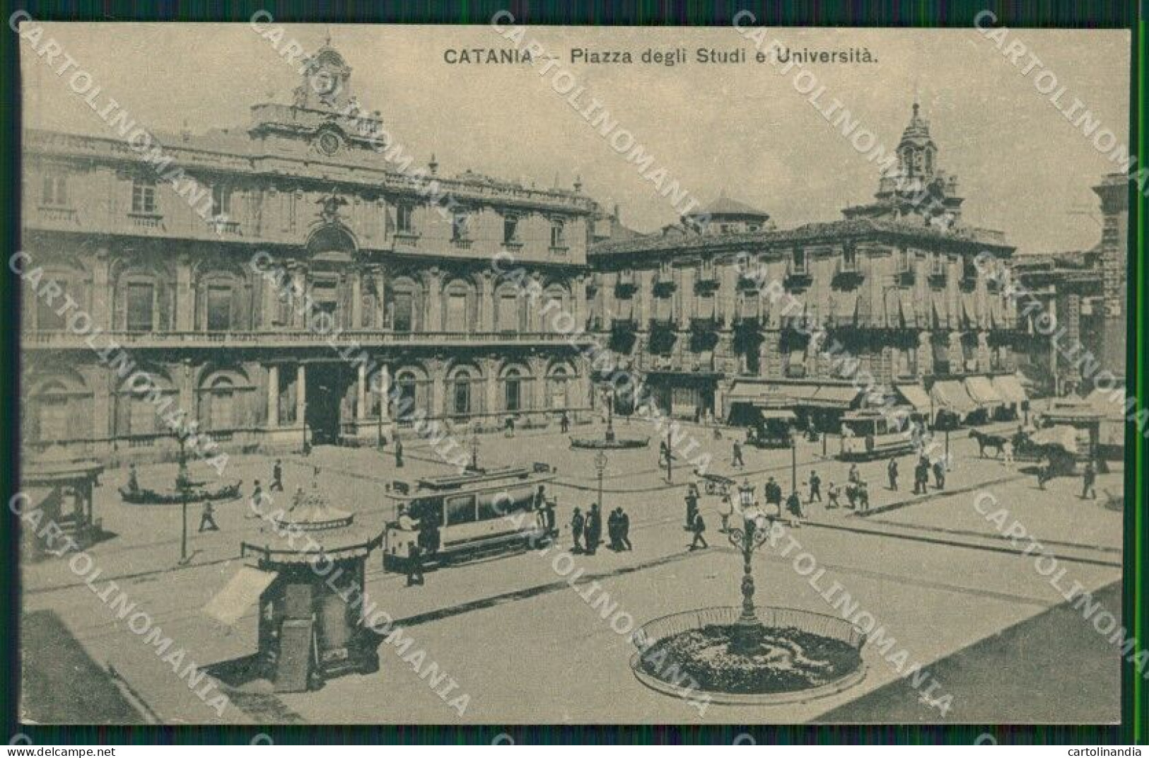 Catania Città Università Tram PIEGA Cartolina KV1766 - Catania