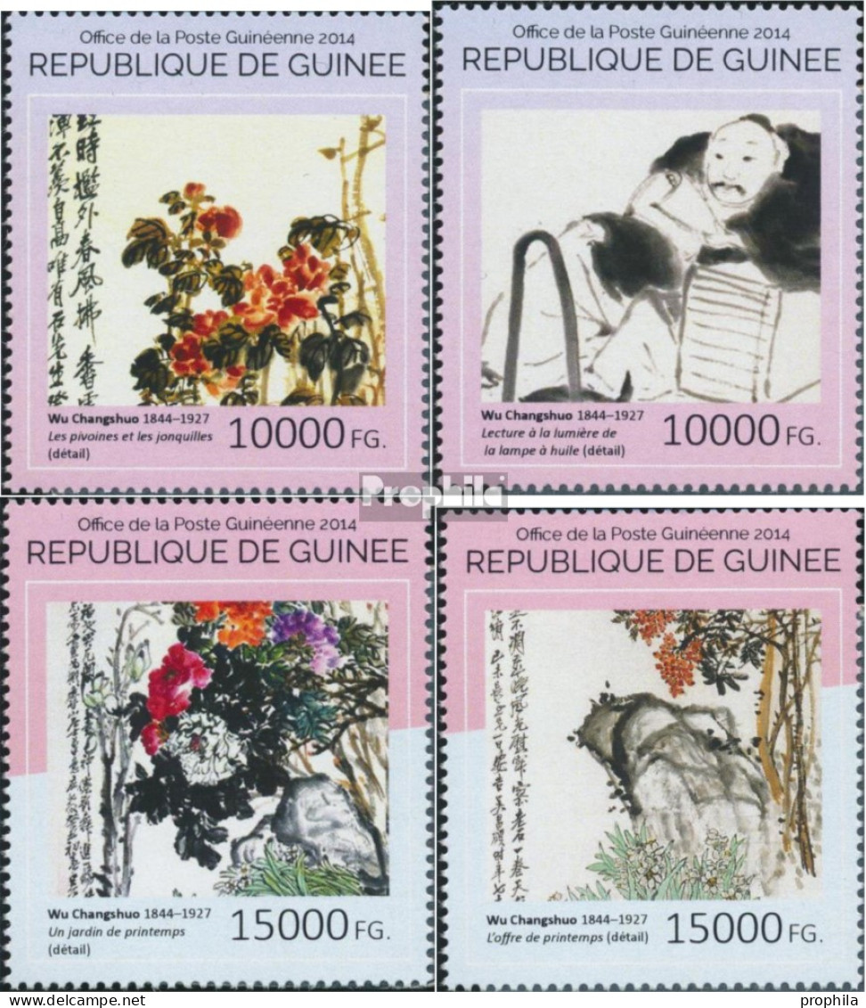 Guinea 10627-10630 (kompl. Ausgabe) Postfrisch 2014 Wu Changshuo - Guinea (1958-...)