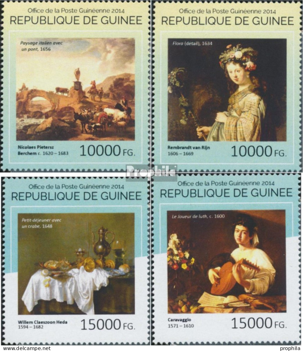 Guinea 10622-10625 (kompl. Ausgabe) Postfrisch 2014 Eremitage-Museum - República De Guinea (1958-...)