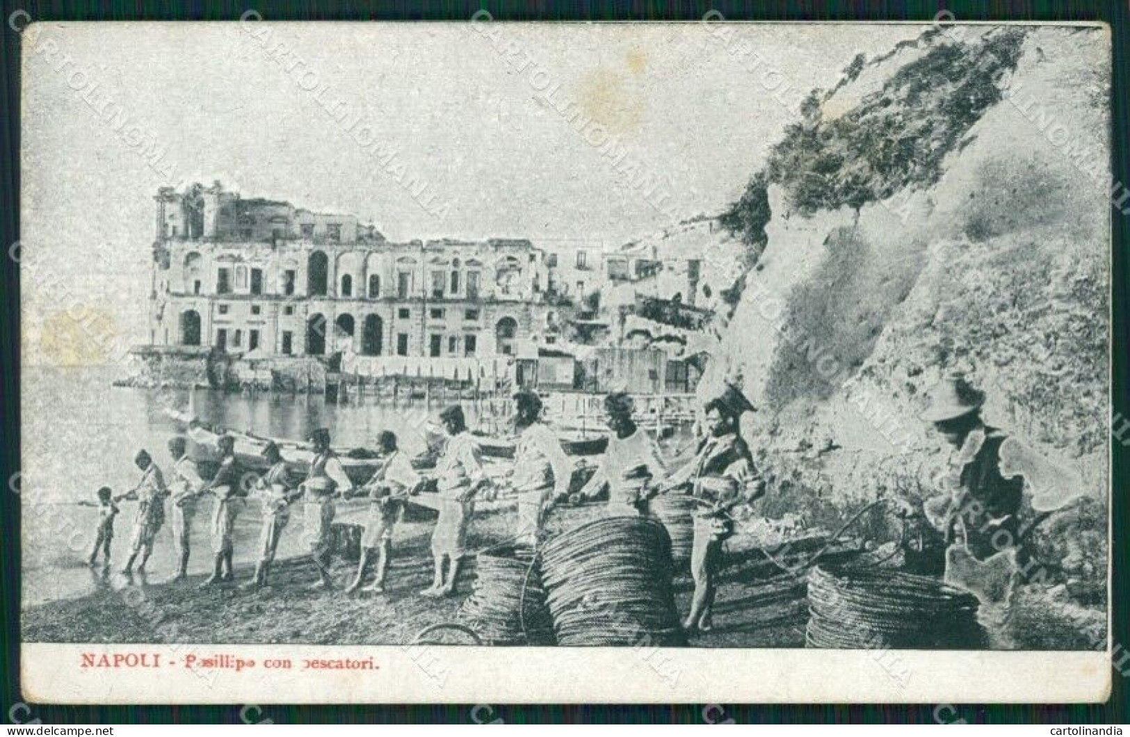 Napoli Posillipo Pescatori Cartolina KV1897 - Napoli (Napels)