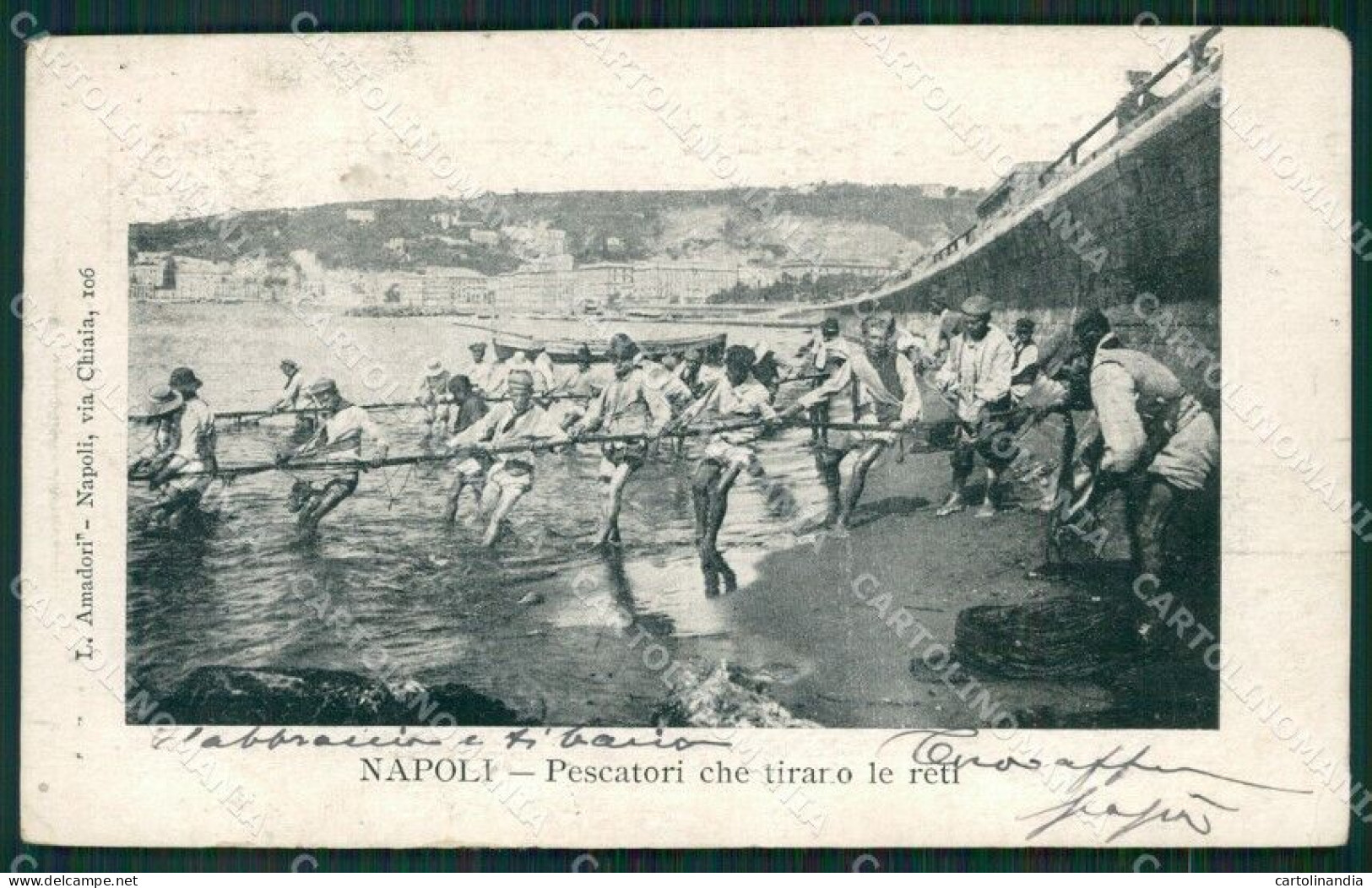 Napoli Città Pescatori Cartolina KV1900 - Napoli (Naples)