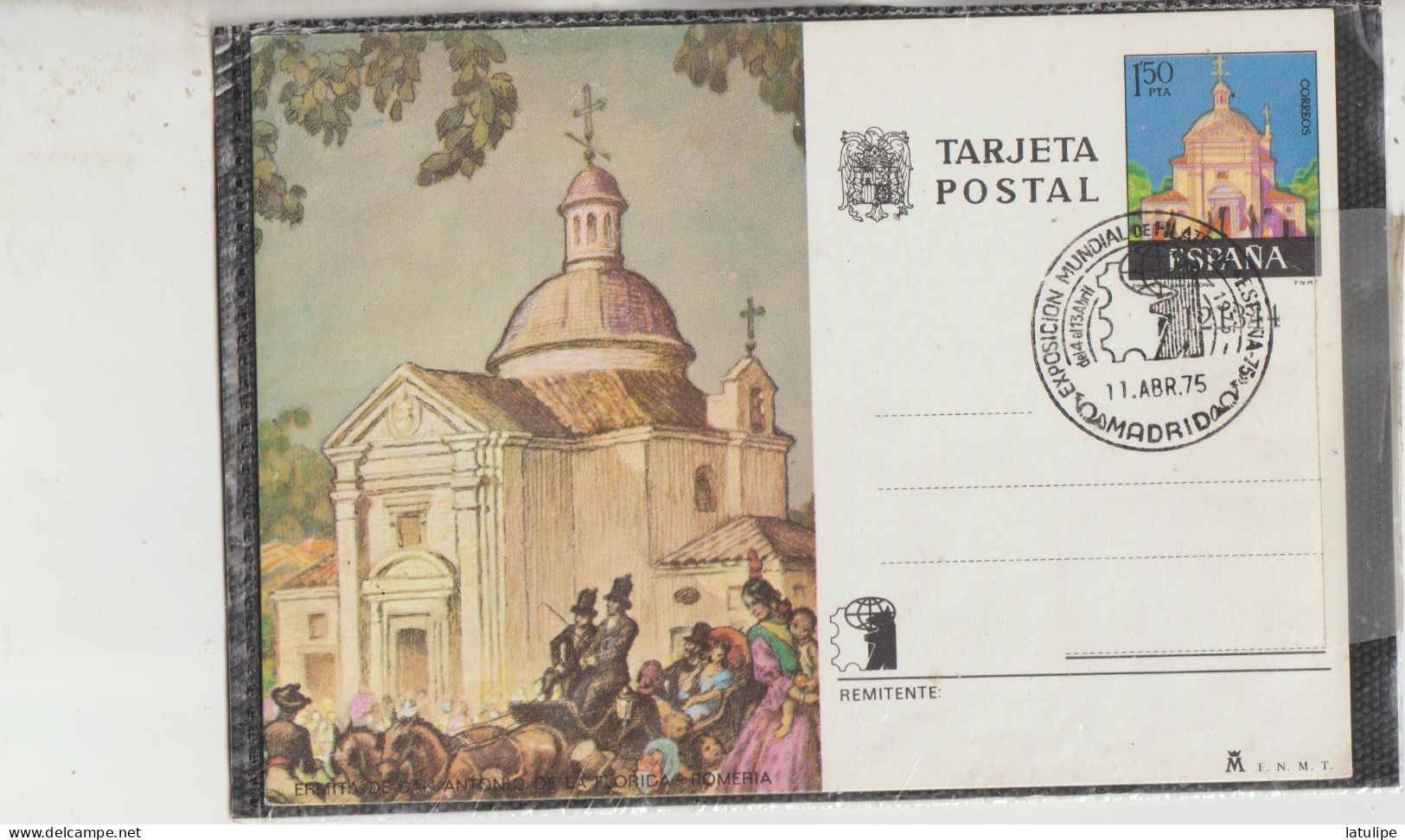 Tarjeta Postal  Exposition Mondiale De Philatelie Du 4 Au 13 Avril 1975 - Madrid