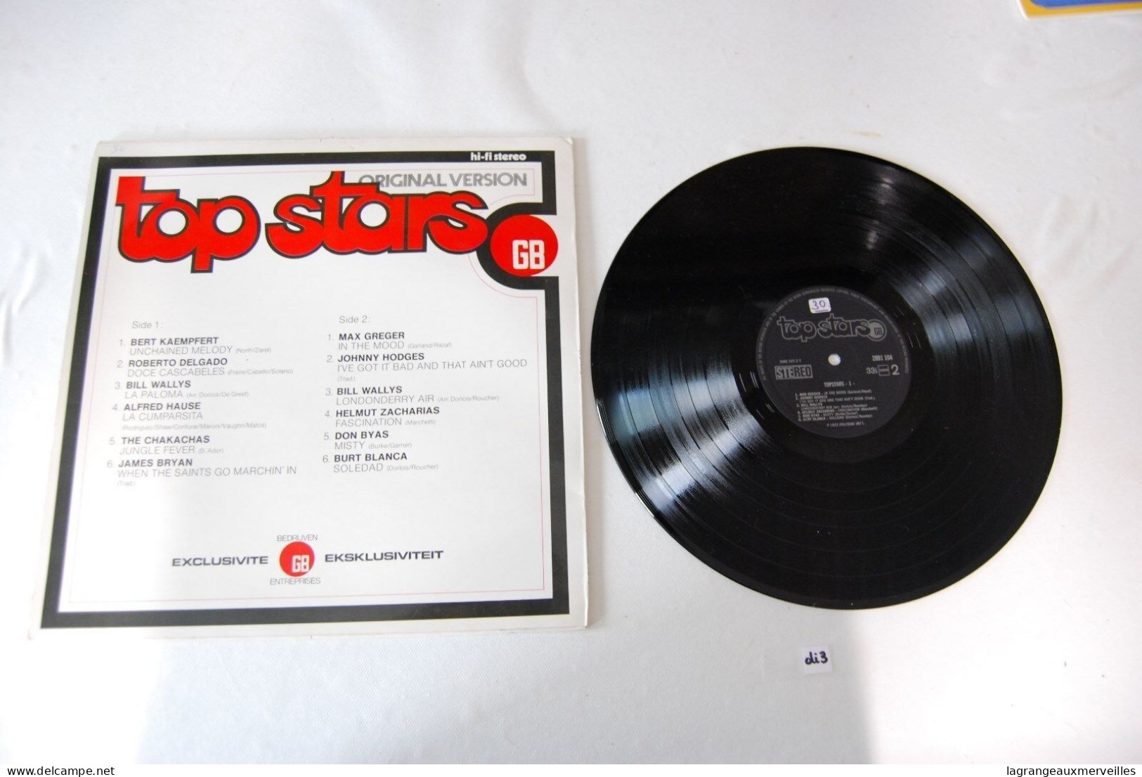 Di3- Vinyl 33 T - Top Stars - Original Version - Disco & Pop