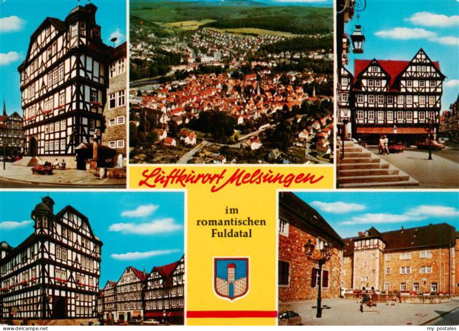 73935594 Melsungen_Fulda Motive Altstadt Fachwerkhaeuser Luftaufnahme - Melsungen