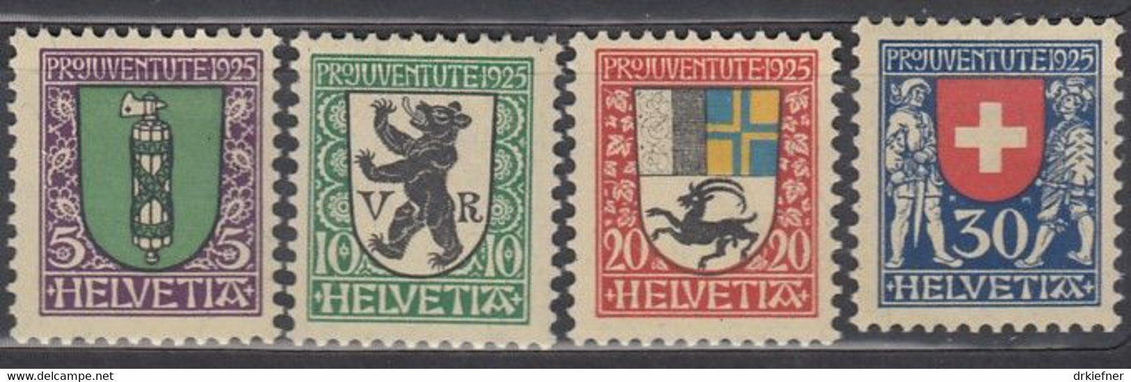 SCHWEIZ 214-217, Postfrisch **, Pro Juventute: Wappen 1925 - Nuevos