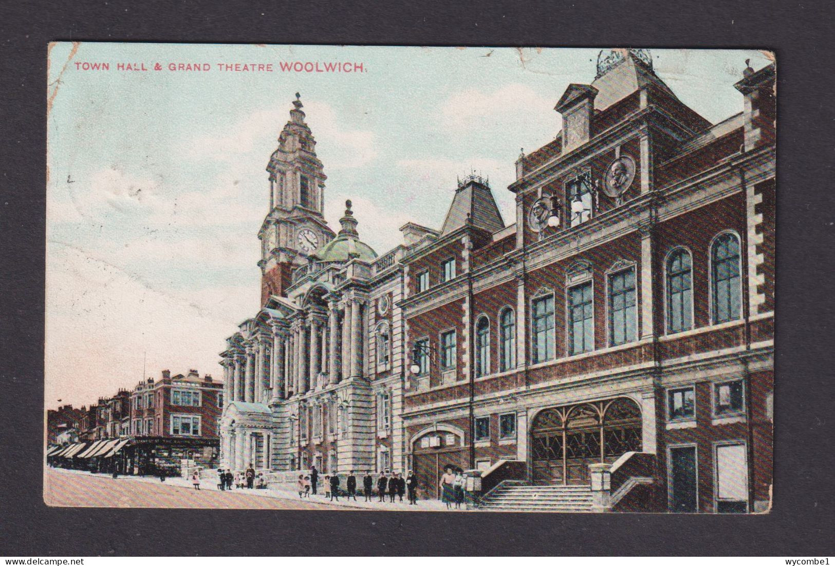 ENGLAND - Woolwich Town Hall And Grand Theatre Vintage Used Postcard As Scans - Altri & Non Classificati