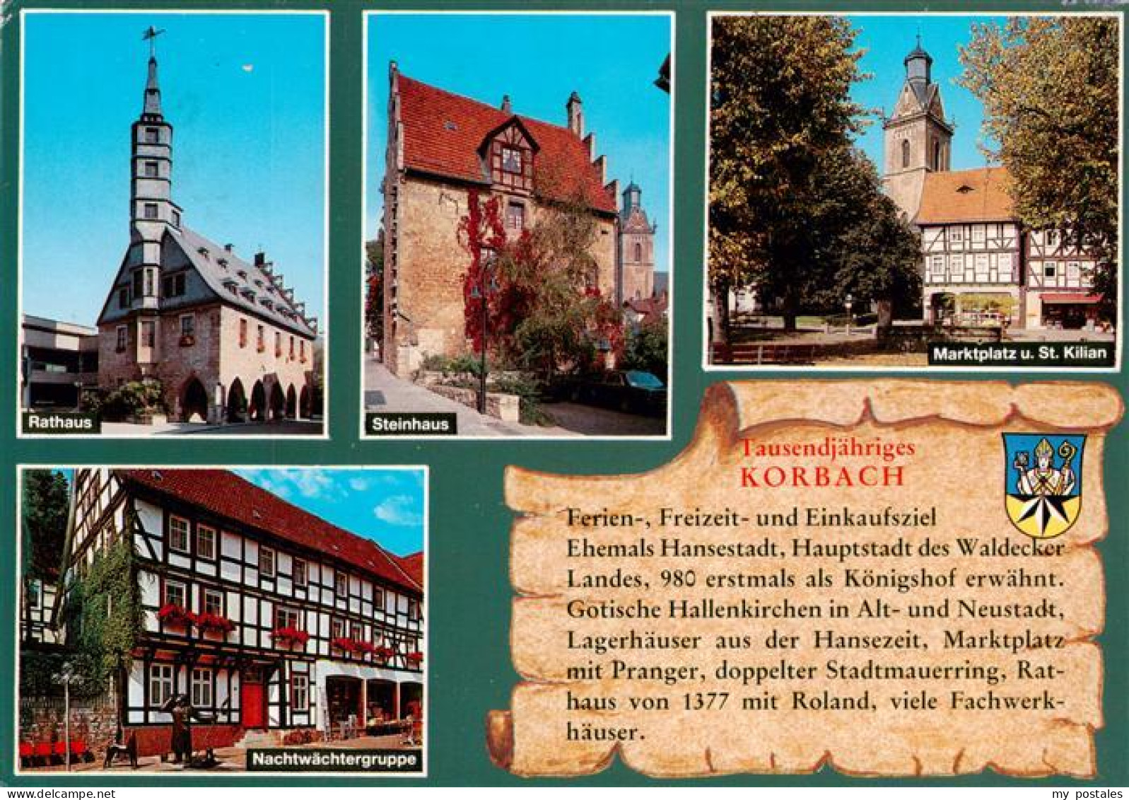 73935453 Korbach Rathaus Steinhaus Marktplatz Kirche Nachtwaechtergruppe Histori - Korbach