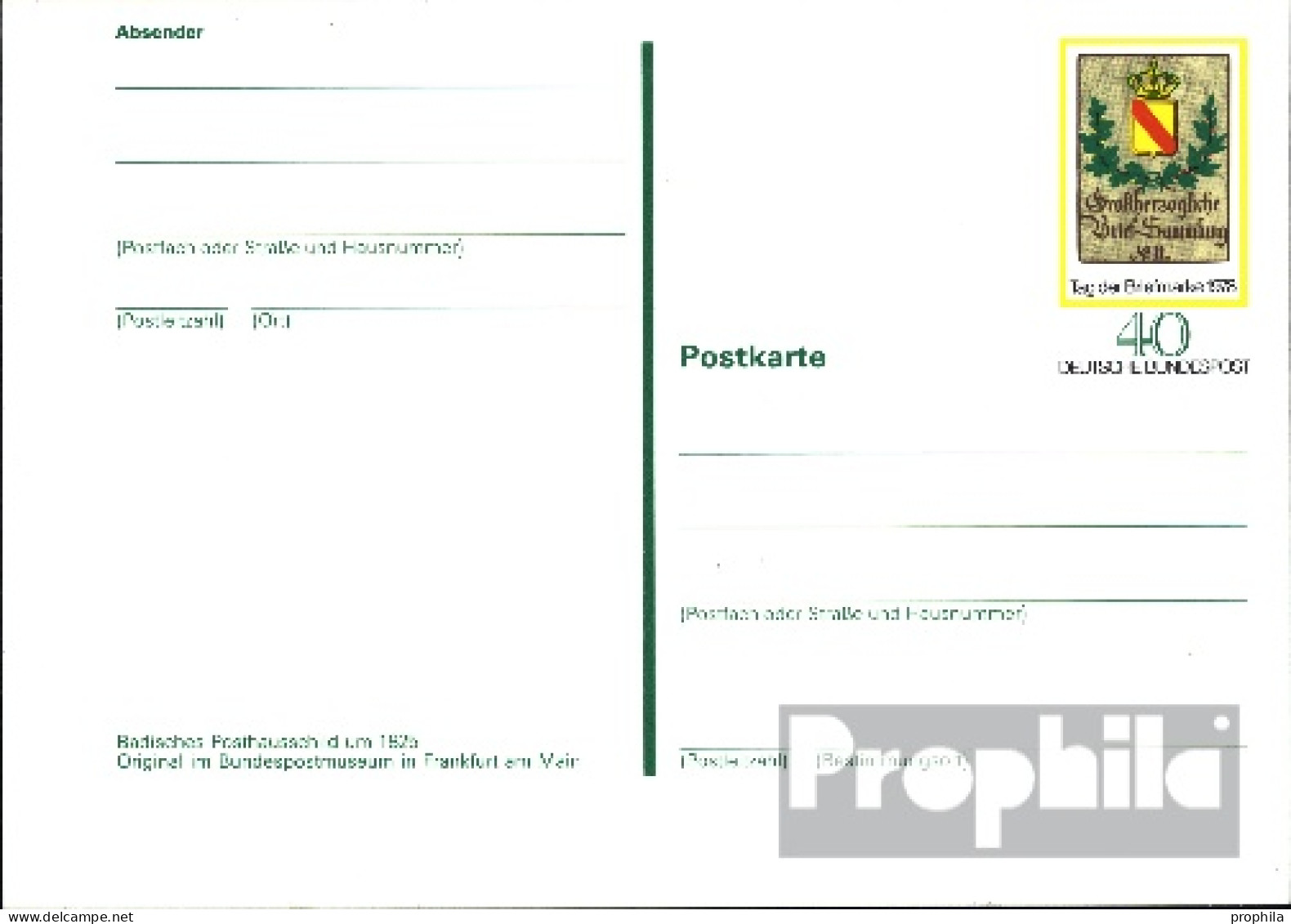 BRD PSo5 Amtliche Sonderpostkarte Mit Zusatzfrankatur Gebraucht 1978 Posthausschild - Altri & Non Classificati