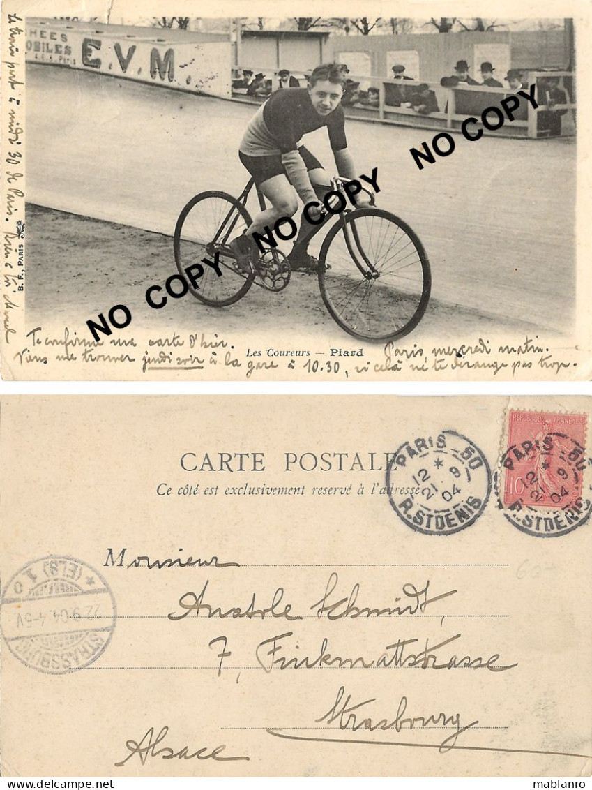 CARTE CYCLISME PIARD SERIE B.F. PARIS - Cyclisme