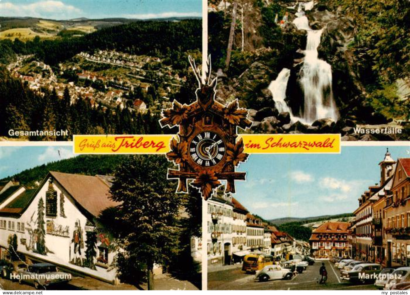 73935393 Triberg Fliegeraufnahme Wasserfaelle Heimatmuseum Marktplatz - Triberg