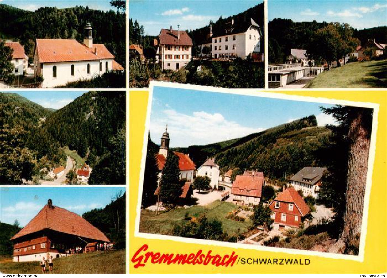 73935389 Gremmelsbach_Triberg Kirche Teilansichten Schwarzwaldhaus Panorama - Triberg