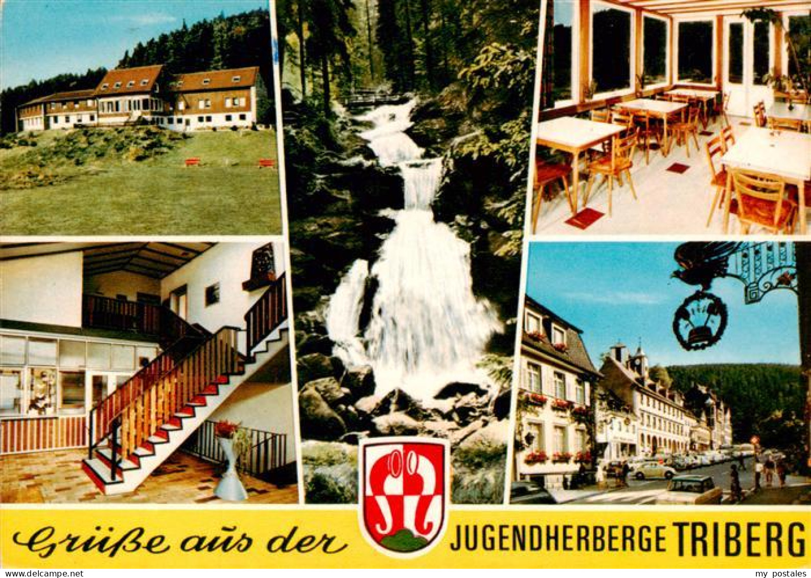 73935355 Triberg Jugendherberge Gaststube Treppenaufgang Wasserfall Ortspartie - Triberg