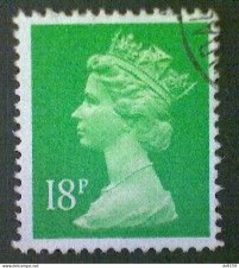Great Britain, Scott #MH104, Used(o), 1991, Machin: Queen Elizabeth II, 18p, Light Green - Machins