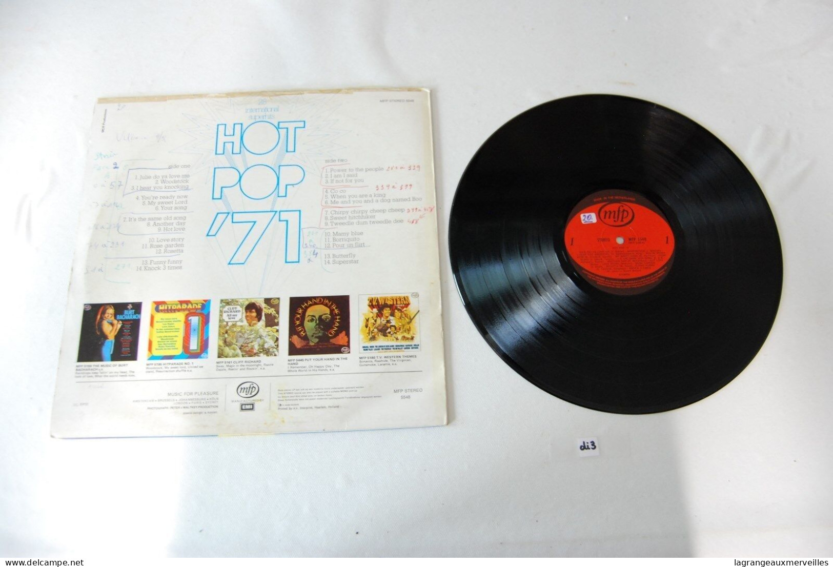 Di3- Vinyl 33 T - Hot Pop 71 - Mfp - Disco, Pop