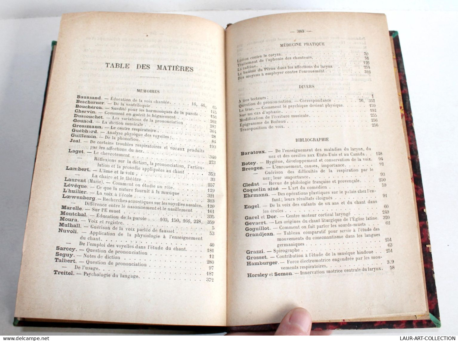 LA VOIX, PARLEE & CHANTEE ANATOMIE PHYSIOLOGIE PATHOLOGIE HYGIENE EDUCATION 1890 / ANCIEN LIVRE XXe SIECLE (2603.93) - Salud