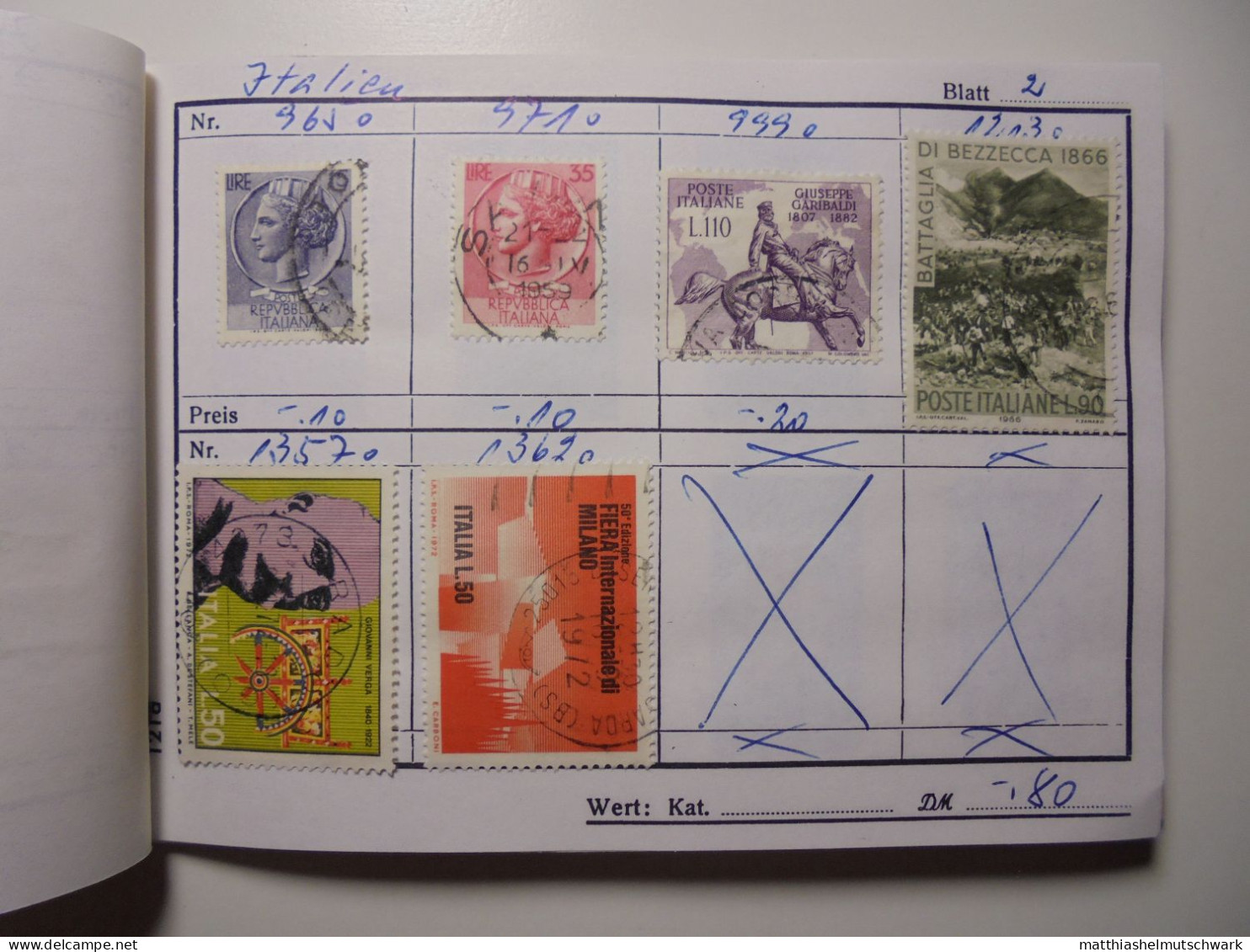 Auswahlheft Nr. 649 17 Blätter 137 Briefmarken Xx Italien 1955-1984/Mi Nr. 944-1871C, Unvollständig Eins - 1946-60: Nieuw/plakker