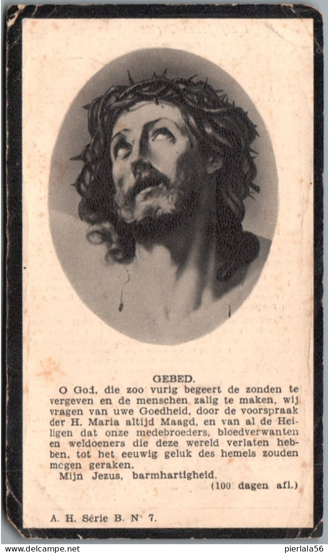 Bidprentje Eernegem - Vandenbroucke Franciscus (1863-1935) Hoekplooien - Devotion Images